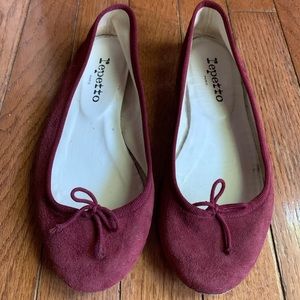 Repertoire Burgundy suede ballet flats size 37.5